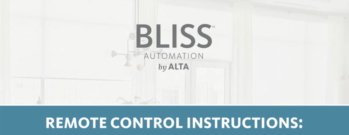 Bliss Remote Instructions: Setting a Favorite Position